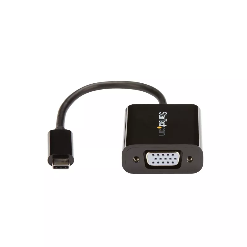 StarTech.com USB-C į VGA adapteris - Juodas - 1080p - Vaizdo keitiklis jūsų MacBook Pro - USB C į VGA ekrano dongle'as - Atnaujinta versija CDP2VGAEC