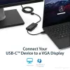 StarTech.com USB-C į VGA adapteris - Juodas - 1080p - Vaizdo keitiklis jūsų MacBook Pro - USB C į VGA ekrano dongle'as - Atnaujinta versija CDP2VGAEC