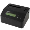 StarTech.com Vienos vietos kietųjų diskų trintuvas, atskiras HDD/SSD valytuvas, USB 3.0 į SATA II (3 Gbps), 9 trynimo režimai, LCD ekranas, saugaus trynimo kietųjų diskų valymo dokas, DB-9 spausdintuvo prievadas, atitinka TAA
