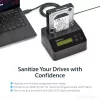 StarTech.com Vienos vietos kietųjų diskų trintuvas, atskiras HDD/SSD valytuvas, USB 3.0 į SATA II (3 Gbps), 9 trynimo režimai, LCD ekranas, saugaus trynimo kietųjų diskų valymo dokas, DB-9 spausdintuvo prievadas, atitinka TAA