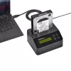 StarTech.com Vienos vietos kietųjų diskų trintuvas, atskiras HDD/SSD valytuvas, USB 3.0 į SATA II (3 Gbps), 9 trynimo režimai, LCD ekranas, saugaus trynimo kietųjų diskų valymo dokas, DB-9 spausdintuvo prievadas, atitinka TAA