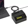 StarTech.com Vienos vietos kietųjų diskų trintuvas, atskiras HDD/SSD valytuvas, USB 3.0 į SATA II (3 Gbps), 9 trynimo režimai, LCD ekranas, saugaus trynimo kietųjų diskų valymo dokas, DB-9 spausdintuvo prievadas, atitinka TAA