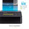 StarTech.com Vienos vietos kietųjų diskų trintuvas, atskiras HDD/SSD valytuvas, USB 3.0 į SATA II (3 Gbps), 9 trynimo režimai, LCD ekranas, saugaus trynimo kietųjų diskų valymo dokas, DB-9 spausdintuvo prievadas, atitinka TAA