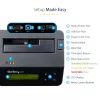 StarTech.com Vienos vietos kietųjų diskų trintuvas, atskiras HDD/SSD valytuvas, USB 3.0 į SATA II (3 Gbps), 9 trynimo režimai, LCD ekranas, saugaus trynimo kietųjų diskų valymo dokas, DB-9 spausdintuvo prievadas, atitinka TAA