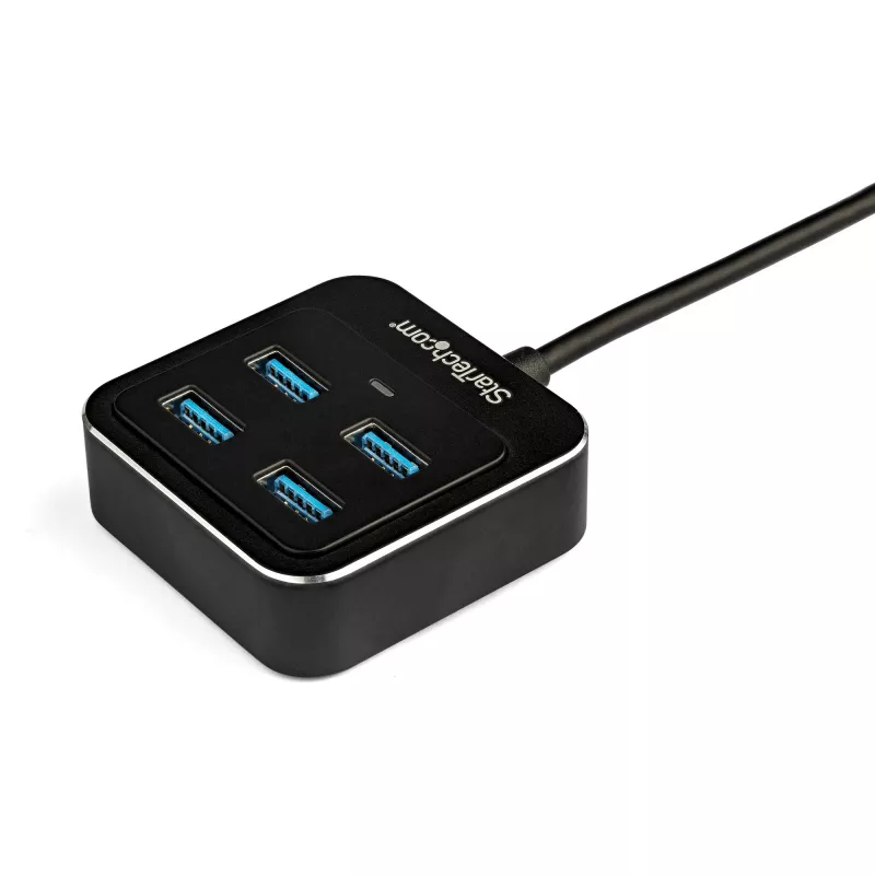 StarTech.com 4 prievadų USB-C šakotuvas - USB-C į 4x USB-A prievadus - SuperSpeed 10 Gbps USB 3.2 Gen 2 Type-C šakotuvas - maitinamas per USB magistralę - nešiojamas / kompaktiškas USB-C į USB adapterio šakotuvas nešiojamam kompiuteriui - aliuminis