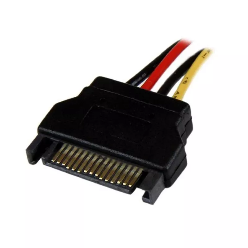 StarTech.com 12in SATA to LP4 maitinimo laidas Adapter - F/M, SATA 15-pin, Molex (4-pin), 0.3048 m, Male, Female, Straight