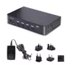 StarTech.com 4 prievadų DisplayPort KVM jungiklis, 8K 60Hz / 4K 144Hz, vienas ekranas, DP 1.4, 2x USB 3.0 prievadai, 4x USB 2.0 HID prievadai, mygtukinis ir sparčiųjų klavišų perjungimas, TAA atitiktis – nepriklausomas nuo OS, metalinis korpusas