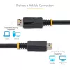 “StarTech.com” 50 cm (1 pėdos) DisplayPort 1.2 laidas – 4K x 2K Ultra HD VESA sertifikuotas DisplayPort laidas – trumpas DP į DP laidas monitoriui – plonas DP vaizdo / ekrano laidas – fiksuojamos DP jungtys