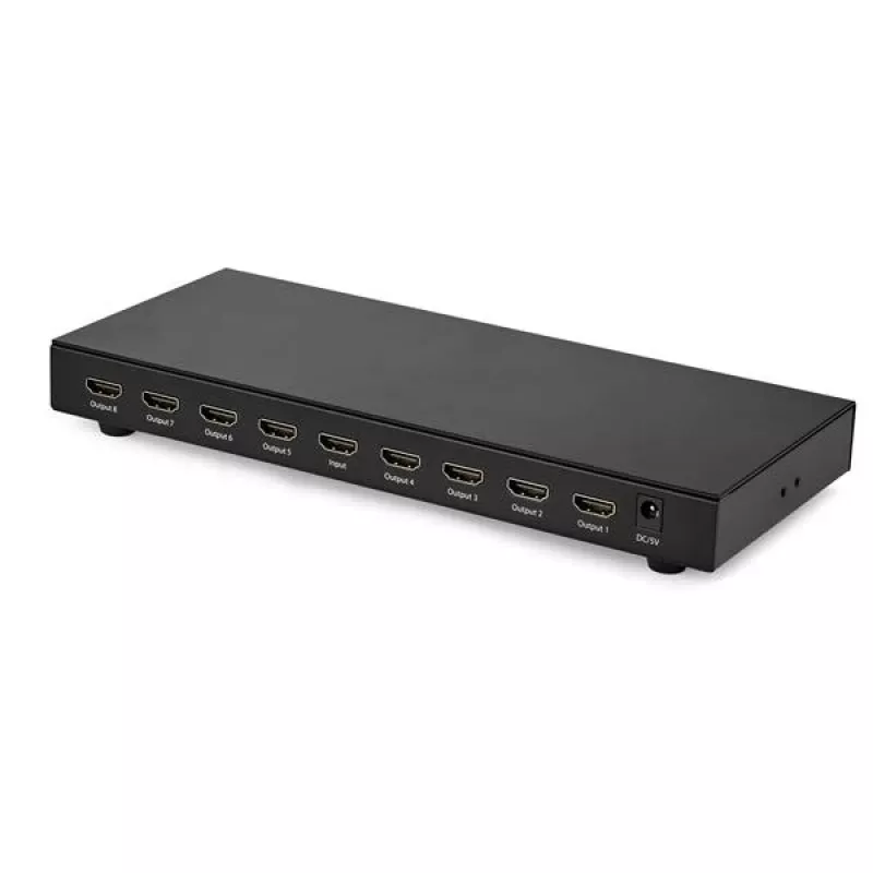 StarTech.com 8 prievadų 4K 60Hz HDMI skirstytuvas, HDMI, 8x HDMI, 3840 x 2160 pikselių, Juoda, 4K Ultra HD, 60 Hz