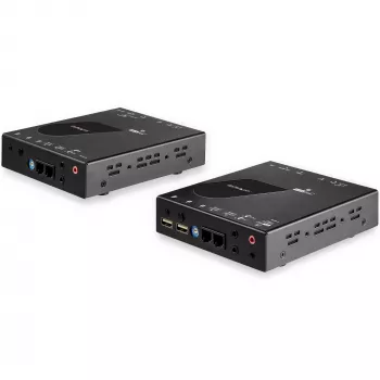 StarTech.com HDMI KVM ilgintuvas per IP tinklą - 4K 30Hz HDMI 2.0 ir USB per IP LAN arba Cat5e/Cat6 eterneto kabelis (100 m/330 pėd.) - Nuotolinis KVM jungiklis/konsolės siųstuvas/imtuvas komplektas