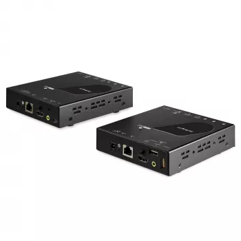 StarTech.com HDMI KVM ilgintuvas per IP tinklą - 4K 30Hz HDMI 2.0 ir USB per IP LAN arba Cat5e/Cat6 eterneto kabelis (100 m/330 pėd.) - Nuotolinis KVM jungiklis/konsolės siųstuvas/imtuvas komplektas