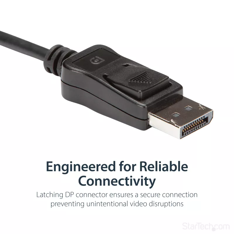 StarTech.com DisplayPort į DVI Dual Link aktyvus adapteris - DisplayPort į DVI-D adapteris vaizdo keitiklis 2560x1600 60Hz - DP 1.2 į DVI monitorius - maitinamas per USB - užfiksuojanti DisplayPort jungtis