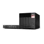 QNAP TS-473A + QSW-1105-5T rinkinys NAS bokštas Ryzen Embedded V1500B 8 GB DDR4 0 TB QNAP Turbo System juoda