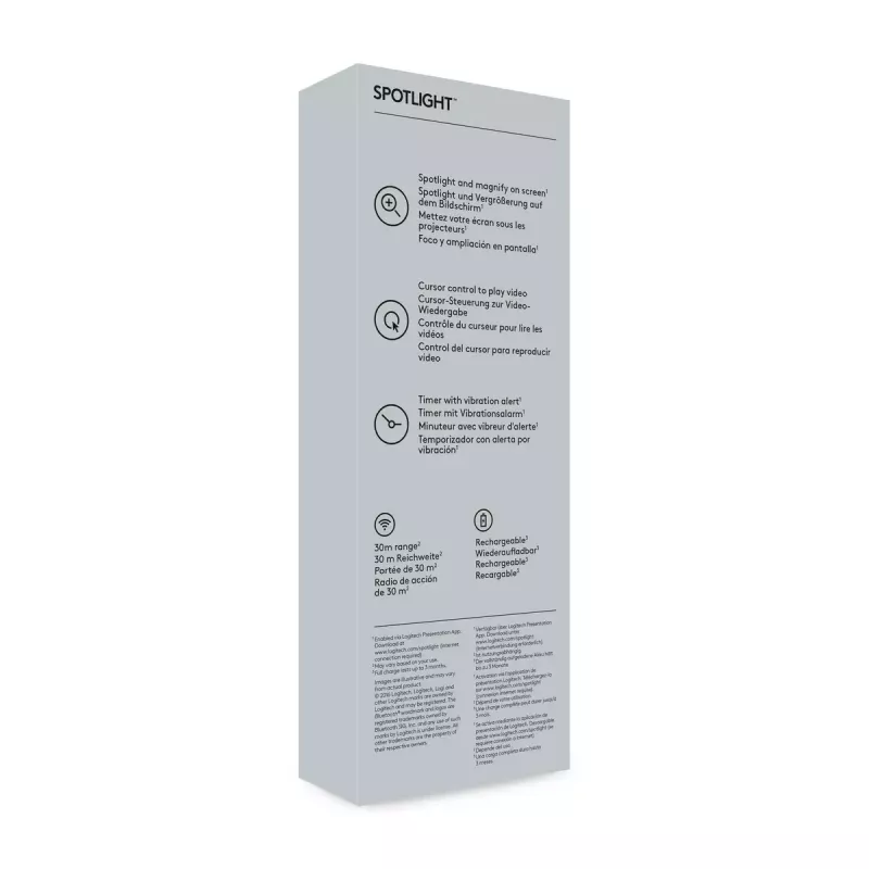 Pristatymo nuotolinio valdymo pultelis Logitech Spotlight