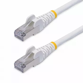 StarTech.com 2 m baltas CAT8 eterneto kabelis, nesikabinantis RJ45, 25G/40G, 2000 MHz, 100 W PoE++, S/FTP, 26AWG gryno pliko vario laidas, LSZH, ekranuotas tinklo komutacinis kabelis su tempimo sumažinimais, individualiai testuotas