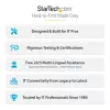 StarTech.com 2 m baltas CAT8 eterneto kabelis, nesikabinantis RJ45, 25G/40G, 2000 MHz, 100 W PoE++, S/FTP, 26AWG gryno pliko vario laidas, LSZH, ekranuotas tinklo komutacinis kabelis su tempimo sumažinimais, individualiai testuotas