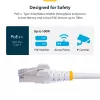 StarTech.com 2 m baltas CAT8 eterneto kabelis, nesikabinantis RJ45, 25G/40G, 2000 MHz, 100 W PoE++, S/FTP, 26AWG gryno pliko vario laidas, LSZH, ekranuotas tinklo komutacinis kabelis su tempimo sumažinimais, individualiai testuotas