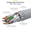 StarTech.com 2 m baltas CAT8 eterneto kabelis, nesikabinantis RJ45, 25G/40G, 2000 MHz, 100 W PoE++, S/FTP, 26AWG gryno pliko vario laidas, LSZH, ekranuotas tinklo komutacinis kabelis su tempimo sumažinimais, individualiai testuotas