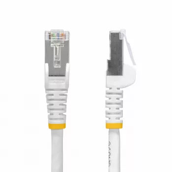StarTech.com 3m baltas CAT8 eterneto kabelis, nesikabinantis RJ45, 25G/40G, 2000MHz, 100W PoE++, S/FTP, 26AWG gryno vario gysla, LSZH, ekranuotas tinklo komutacinis kabelis su įtempimo mažinimo elementais, individualiai testuotas