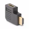 StarTech.com stačiakampis HDMI 2.0 adapteris, kištukas–lizdas, horizontalus 90° kampinis HDMI prievado apsaugiklis, 4K 60 Hz, didelės spartos HDMI jungties prailgintuvas, kištukas/lizdas
