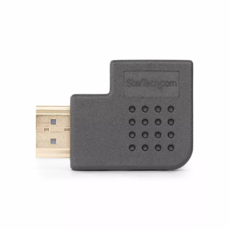 StarTech.com stačiakampis HDMI 2.0 adapteris, kištukas–lizdas, horizontalus 90° kampinis HDMI prievado apsaugiklis, 4K 60 Hz, didelės spartos HDMI jungties prailgintuvas, kištukas/lizdas