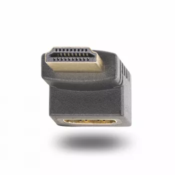 StarTech.com HDMI 2.0 adapteris žemyn kampu, tėvas–motina, vertikalus 90 laipsnių kampuotas HDMI prievado apsaugiklis, 4K 60 Hz, sparčiojo HDMI jungties prailgintuvas, tėvas/motina