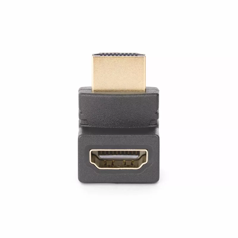 StarTech.com HDMI 2.0 adapteris žemyn kampu, tėvas–motina, vertikalus 90 laipsnių kampuotas HDMI prievado apsaugiklis, 4K 60 Hz, sparčiojo HDMI jungties prailgintuvas, tėvas/motina