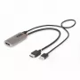 StarTech.com 30 cm HDMI į DisplayPort adapterio kabelis, 8K 60Hz, aktyvus HDMI 2.1 į DP 1.4 vaizdo keitiklis, maitinamas per USB su pridedamu kabeliu
