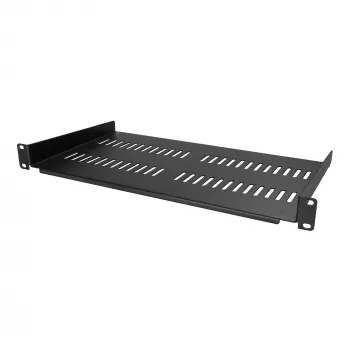 StarTech.com 1U serverio stovo lentyna – universali ventiliuojama stovo tvirtinimo konsolės dėklas 19 colių tinklo įrangos stovui ir spintai – tvirtas plienas – keliamoji galia 44 svarai/20 kg – 10 colių gylio lentyna, juoda