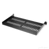StarTech.com 1U serverio stovo lentyna – universali ventiliuojama stovo tvirtinimo konsolės dėklas 19 colių tinklo įrangos stovui ir spintai – tvirtas plienas – keliamoji galia 44 svarai/20 kg – 10 colių gylio lentyna, juoda