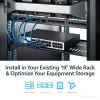 StarTech.com 1U serverio stovo lentyna – universali ventiliuojama stovo tvirtinimo konsolės dėklas 19 colių tinklo įrangos stovui ir spintai – tvirtas plienas – keliamoji galia 44 svarai/20 kg – 10 colių gylio lentyna, juoda