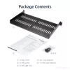 StarTech.com 1U serverio stovo lentyna – universali ventiliuojama stovo tvirtinimo konsolės dėklas 19 colių tinklo įrangos stovui ir spintai – tvirtas plienas – keliamoji galia 44 svarai/20 kg – 10 colių gylio lentyna, juoda