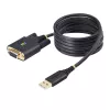 StarTech.com 6.6ft (2m) USB į nulinio modemo nuoseklųjį adapterio kabelį, COM išsaugojimas, FTDI, USB-A į DB9 RS232, keičiami DB9 varžtai/veržlės, Windows/macOS/Linux
