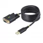 StarTech.com 6.6ft (2m) USB į nulinio modemo nuoseklųjį adapterio kabelį, COM išsaugojimas, FTDI, USB-A į DB9 RS232, keičiami DB9 varžtai/veržlės, Windows/macOS/Linux