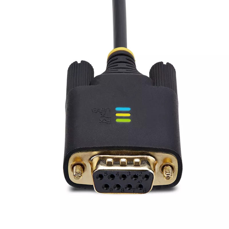 StarTech.com 6.6ft (2m) USB į nulinio modemo nuoseklųjį adapterio kabelį, COM išsaugojimas, FTDI, USB-A į DB9 RS232, keičiami DB9 varžtai/veržlės, Windows/macOS/Linux