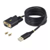 StarTech.com 6.6ft (2m) USB į nulinio modemo nuoseklųjį adapterio kabelį, COM išsaugojimas, FTDI, USB-A į DB9 RS232, keičiami DB9 varžtai/veržlės, Windows/macOS/Linux