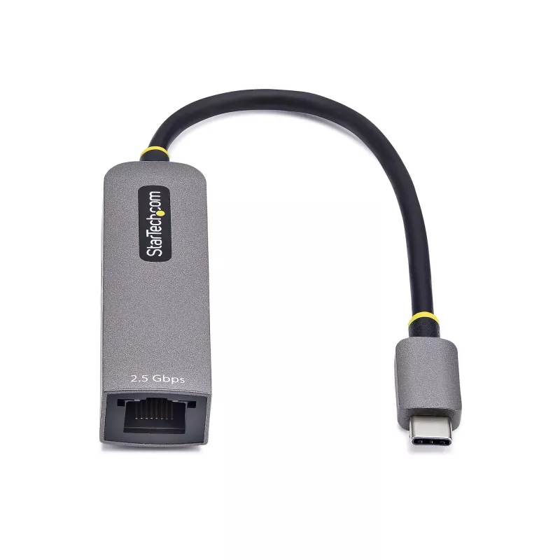 StarTech.com 2.5GbE USB-C į Ethernet adapteris, 100W PD pralaidumas, NBASE-T NIC, USB 3.0 Type-C 2.5/1G kelių greičių tinklas, Thunderbolt suderinamas, Windows ir Mac
