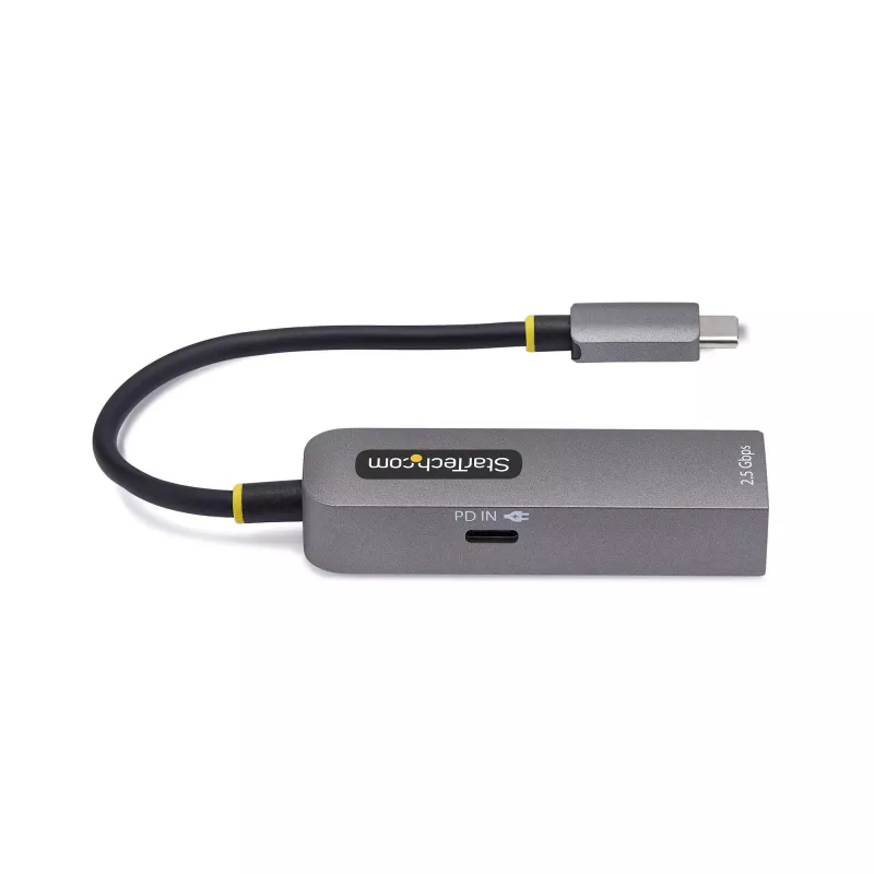 StarTech.com 2.5GbE USB-C į Ethernet adapteris, 100W PD pralaidumas, NBASE-T NIC, USB 3.0 Type-C 2.5/1G kelių greičių tinklas, Thunderbolt suderinamas, Windows ir Mac