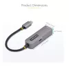 StarTech.com 2.5GbE USB-C į Ethernet adapteris, 100W PD pralaidumas, NBASE-T NIC, USB 3.0 Type-C 2.5/1G kelių greičių tinklas, Thunderbolt suderinamas, Windows ir Mac