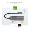 StarTech.com USB-C į eternetą adapteris, NIC, 100 W PD praėjimas, USB 3.0 Type-C 1 Gbps kelių greičių tinklo adapteris, Thunderbolt suderinamas, Windows ir Mac