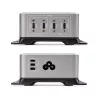 StarTech.com 4 prievadų kelių įrenginių USB-C įkroviklis, 240 W bendra galia, vienas prievadas 140 W EPR, PD 3.1, sraigtiniai prievadai, posėdžių salės, komplekte laikiklis paviršiniam montavimui