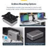 StarTech.com 4 prievadų kelių įrenginių USB-C įkroviklis, 240 W bendra galia, vienas prievadas 140 W EPR, PD 3.1, sraigtiniai prievadai, posėdžių salės, komplekte laikiklis paviršiniam montavimui