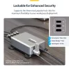 StarTech.com 4 prievadų kelių įrenginių USB-C įkroviklis, 240 W bendra galia, vienas prievadas 140 W EPR, PD 3.1, sraigtiniai prievadai, posėdžių salės, komplekte laikiklis paviršiniam montavimui