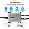 StarTech.com 4 prievadų kelių įrenginių USB-C įkroviklis, 240 W bendra galia, vienas prievadas 140 W EPR, PD 3.1, sraigtiniai prievadai, posėdžių salės, komplekte laikiklis paviršiniam montavimui
