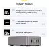 StarTech.com 4 prievadų kelių įrenginių USB-C įkroviklis, 240 W bendra galia, vienas prievadas 140 W EPR, PD 3.1, sraigtiniai prievadai, posėdžių salės, komplekte laikiklis paviršiniam montavimui