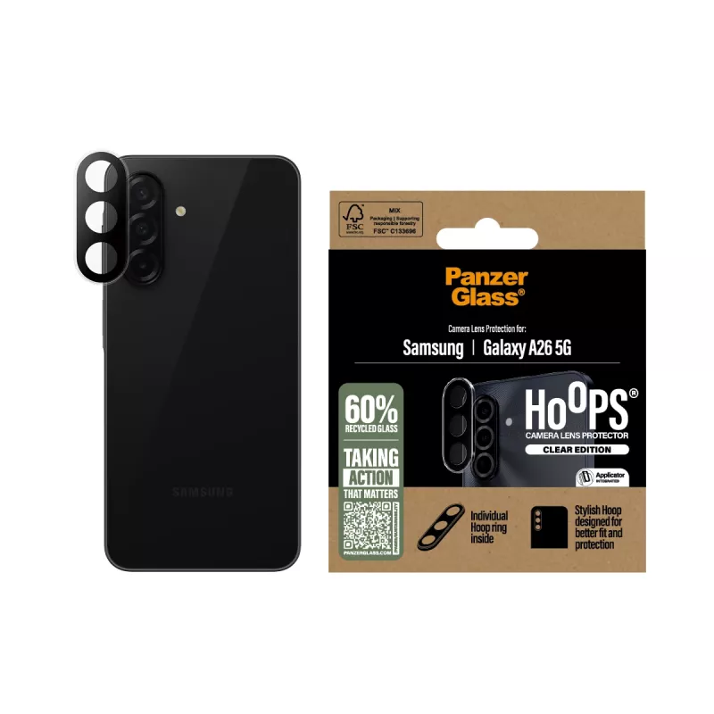 Fotoaparato objektyvo apsauga PanzerGlass Samsung Galaxy A26 5G atspari įbrėžimams smūgiams