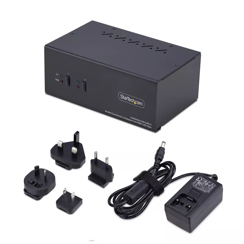 StarTech.com P2ADDH462-KVM-SWITCH KVM komutatorius Juodas