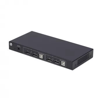 StarTech.com 2 prievadų dviejų monitorių DisplayPort KVM komutatorius su dvigubo vaizdo vaizdo matrica, 4K 60Hz, 4x USB šakotuvo prievadai, sparčiųjų klavišų perjungimas, DP 1.2 matricos KVM, TAA atitinkantis