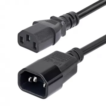 StarTech.com 4,5 m (15 pėd.) maitinimo ilgintuvas, C14 į C13 PDU maitinimo laidas, 15 A 250 V, 14 AWG, kintamosios srovės maitinimo kabelis PDU / maitinimo šaltiniui, KEMA-KEUR sertifikuotas
