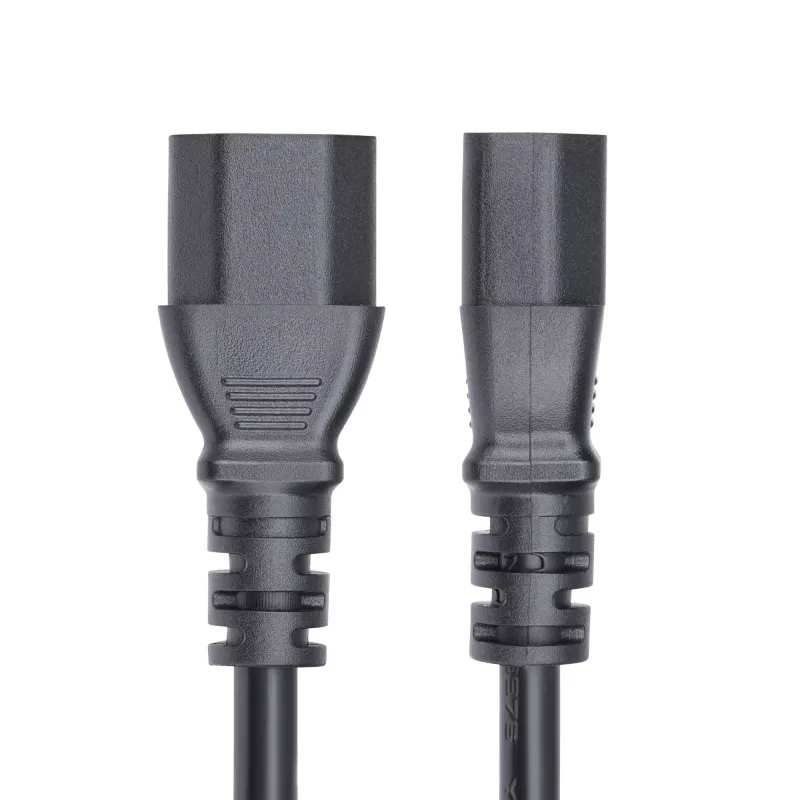 StarTech.com 4,5 m (15 pėd.) maitinimo ilgintuvas, C14 į C13 PDU maitinimo laidas, 15 A 250 V, 14 AWG, kintamosios srovės maitinimo kabelis PDU / maitinimo šaltiniui, KEMA-KEUR sertifikuotas